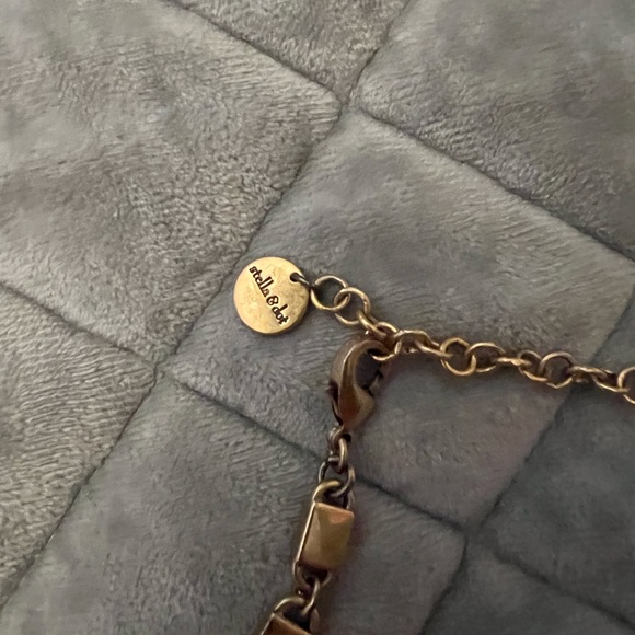 Stella & Dot Gold Necklace with Pink and Green Accents - Picture 4 of 5